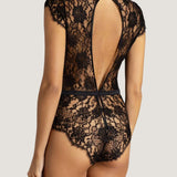 Coco de Mer - Hera Bodysuit (Black) | Avec Amour Luxury Lingerie