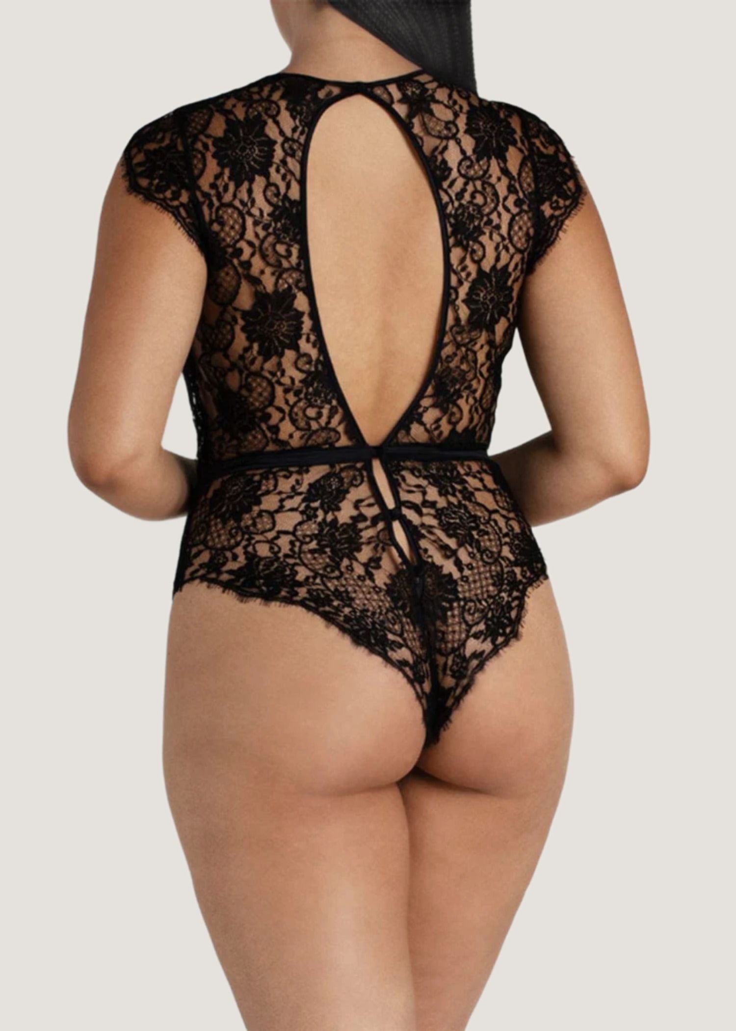 Coco de Mer - Hera Bodysuit (Black) | Avec Amour Luxury Lingerie