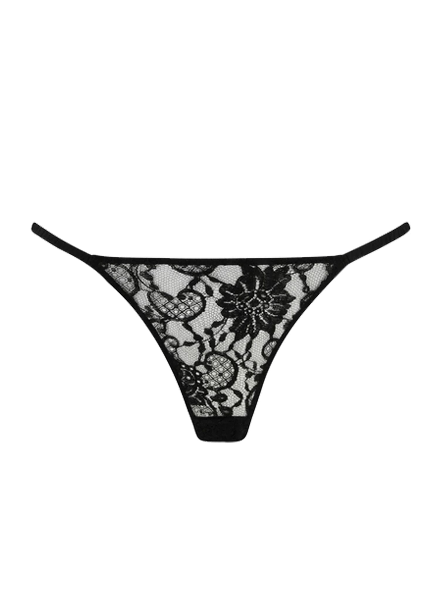 Coco de Mer - Hera Brazilian Knicker (Black) | Avec Amour Luxury Lingerie