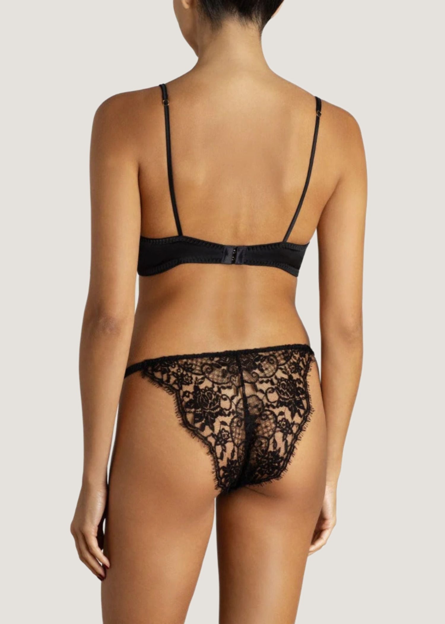 Coco de Mer - Hera Brazilian Knicker (Black) | Avec Amour Luxury Lingerie