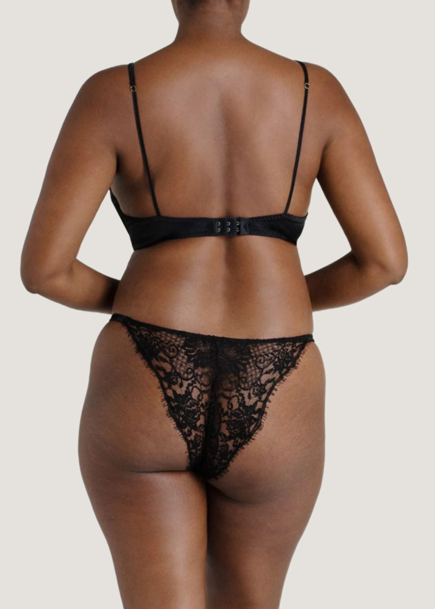 Coco de Mer - Hera Brazilian Knicker (Black) | Avec Amour Luxury Lingerie