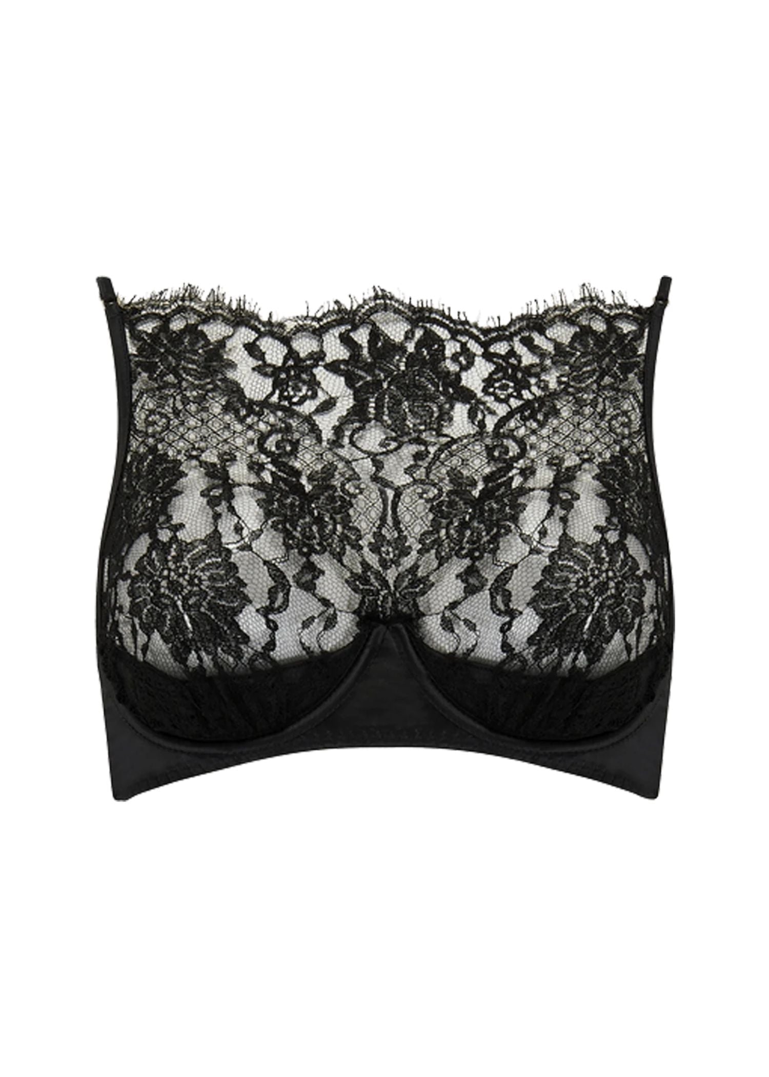 Coco de Mer - Hera High Neck Balconette Bra (Black) | Avec Amour Luxury Lingerie