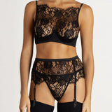 Coco de Mer - Hera High Neck Balconette Bra (Black) | Avec Amour Luxury Lingerie