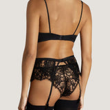 Coco de Mer - Hera High Neck Balconette Bra (Black) | Avec Amour Luxury Lingerie