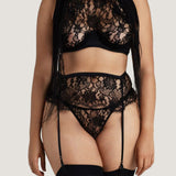 Coco de Mer - Hera High Neck Balconette Bra (Black) | Avec Amour Luxury Lingerie