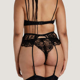 Coco de Mer - Hera High Neck Balconette Bra (Black) | Avec Amour Luxury Lingerie