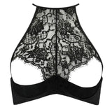 Coco de Mer Hera Quarter Cup Bra (Black) | Avec Amour Luxury Lingerie