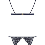 Coco de Mer Iris Playsuit (Midnight Blue) - Sexy Lingerie
