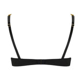 Coco de Mer Olympia Quarter Cup Bra (Black/Gold) | Avec Amour Luxury Sexy Lingerie