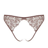 Coco de Mer Paeonia Open Knicker - Taupe Lace - Ouvert Panty | Avec Amour Sexy Lingerie