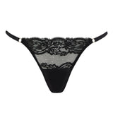 Coco de Mer Seraphine Black Lace Brazilian Knicker - Sexy Lingerie