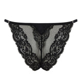 Coco de Mer Seraphine Black Lace Brazilian Knicker - Sexy Lingerie