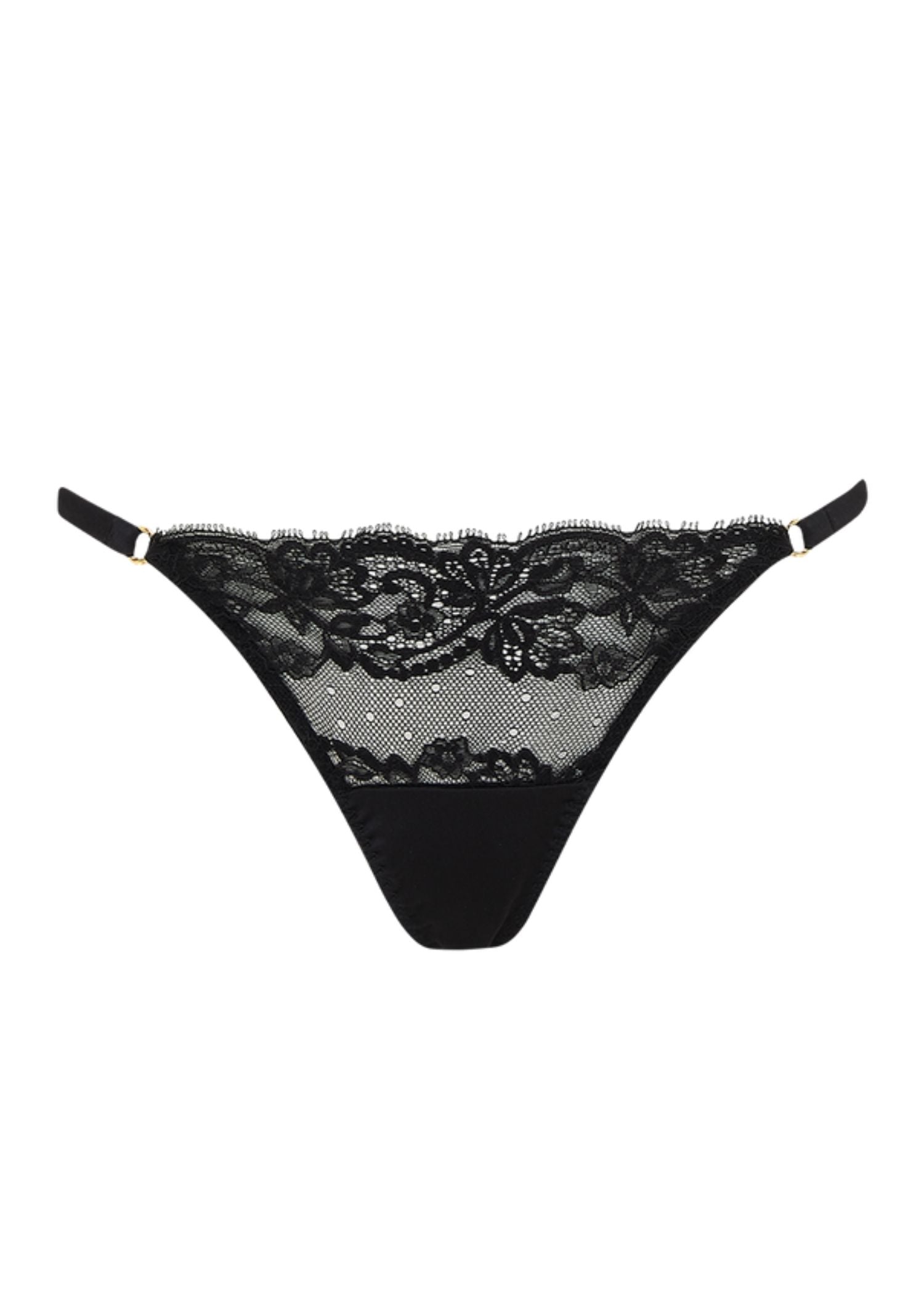 Coco de Mer Seraphine Black Lace G-String - Sexy Lingerie