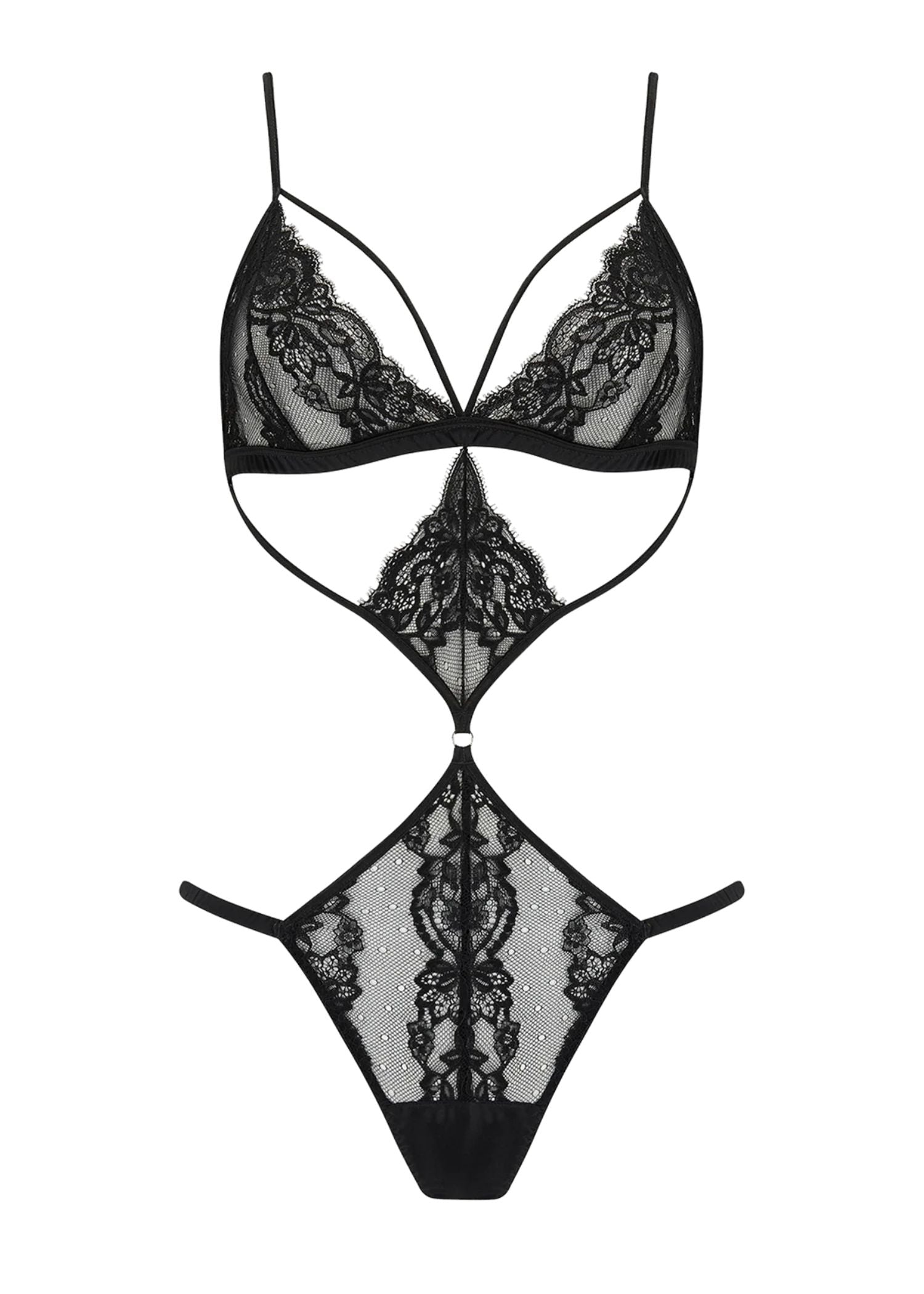 Coco de Mer - Seraphine Playsuit (Black) | Avec Amour Lingerie