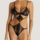 Coco de Mer - Seraphine Playsuit (Black) | Avec Amour Lingerie
