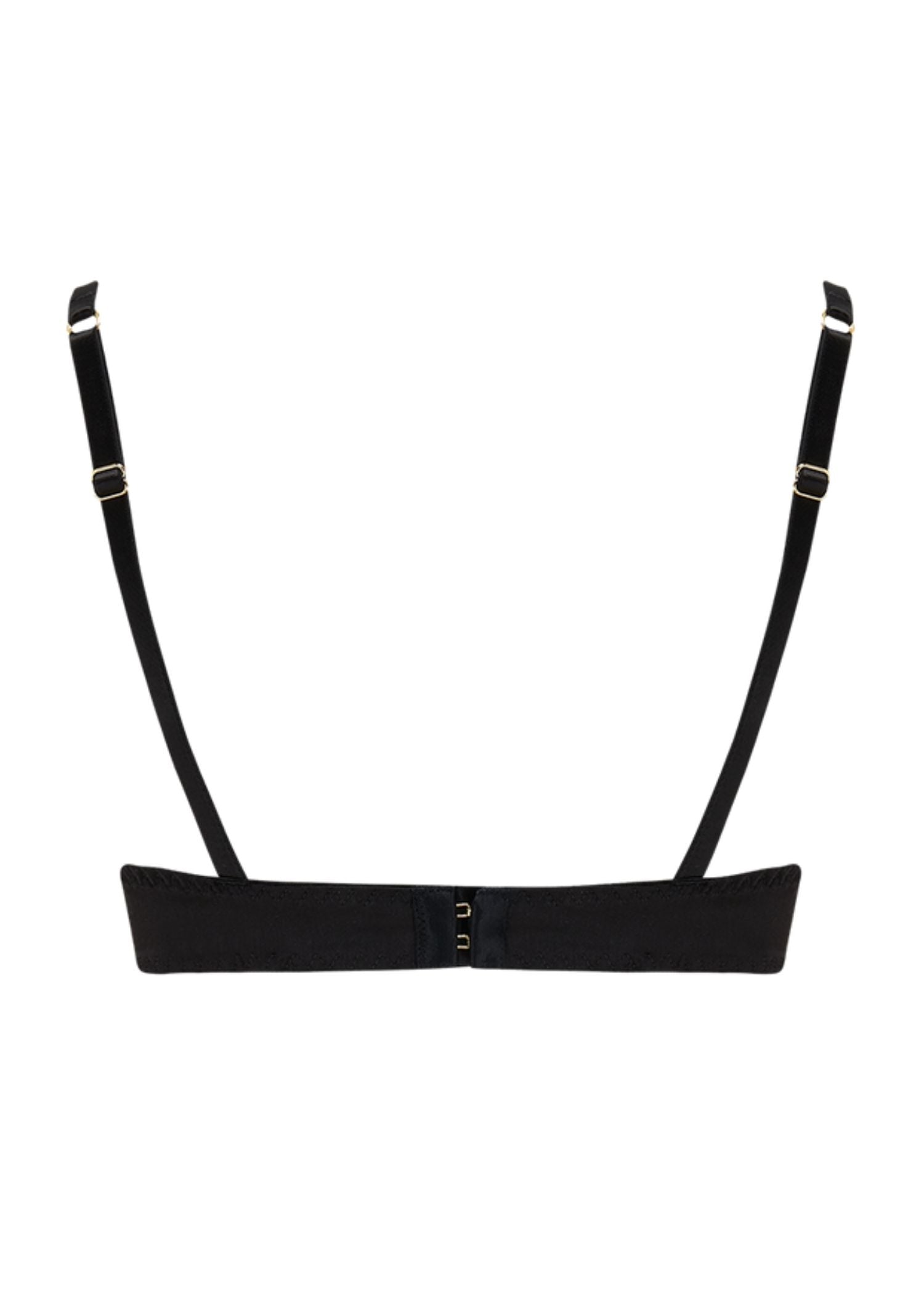 Coco de Mer Seraphine Black Lace Quarter Cup Plunge Bra - Sexy Lingerie