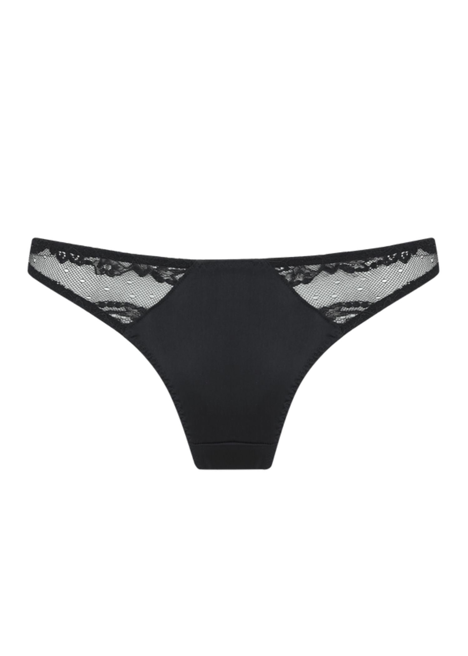Coco de Mer Seraphine Black Lace Spanking Knicker - Open Back Brief - Sexy Lingerie