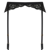 Coco de Mer Seraphine Black Lace Suspender Belt - Sexy Lingerie