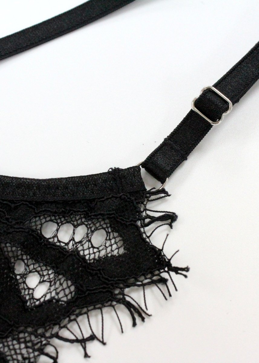 God Save Queens Valentina Lace Knicker Black | Luxury Lingerie