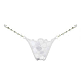 Lucky Cheeks Ivory Pearl Luxury Mini G-String - Swarovski Crystal Thong | Avec Amour Sexy Lingerie