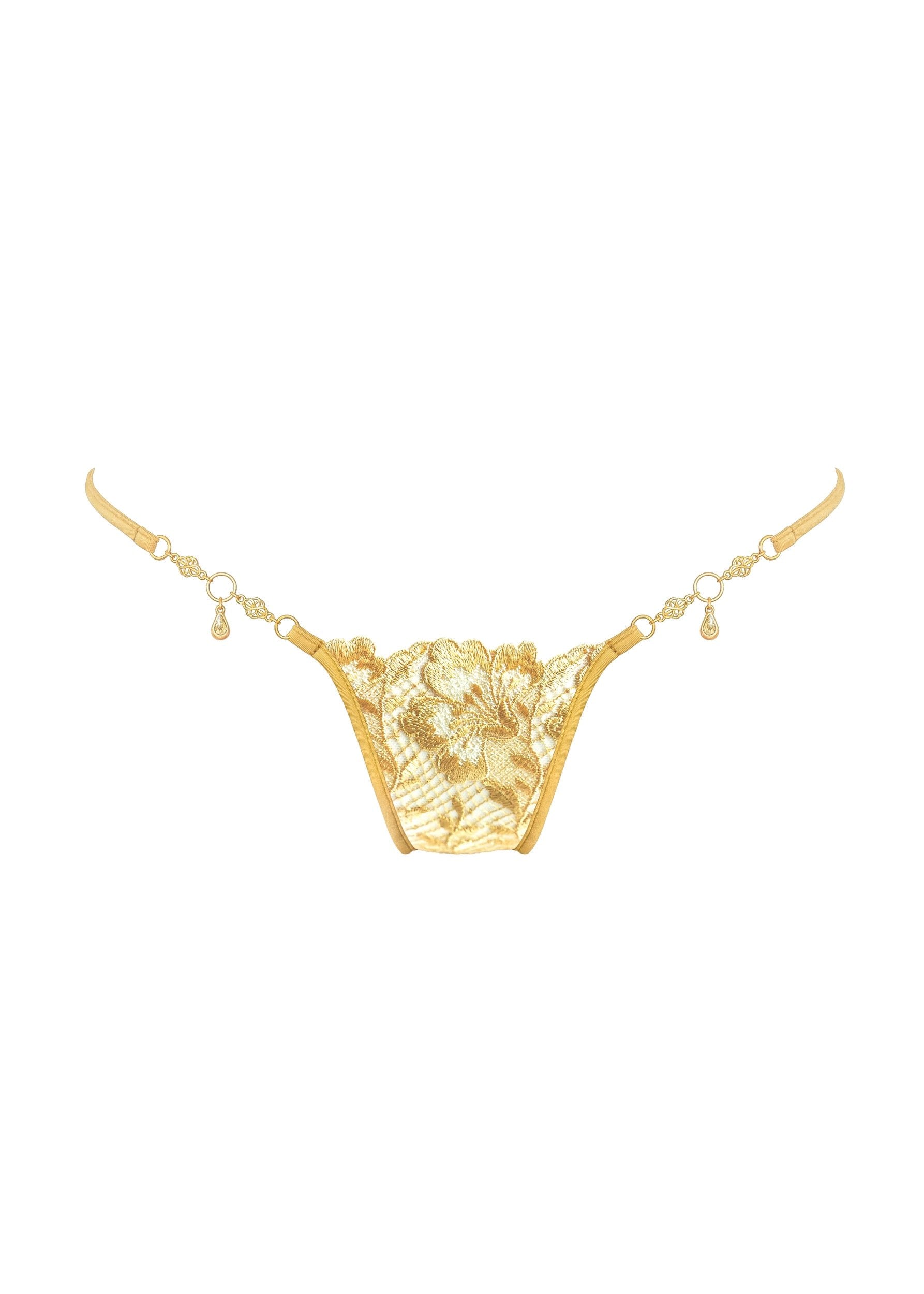 Gold Fever Luxury G-String-Bottoms-Lucky Cheeks-AvecAmourLingerie