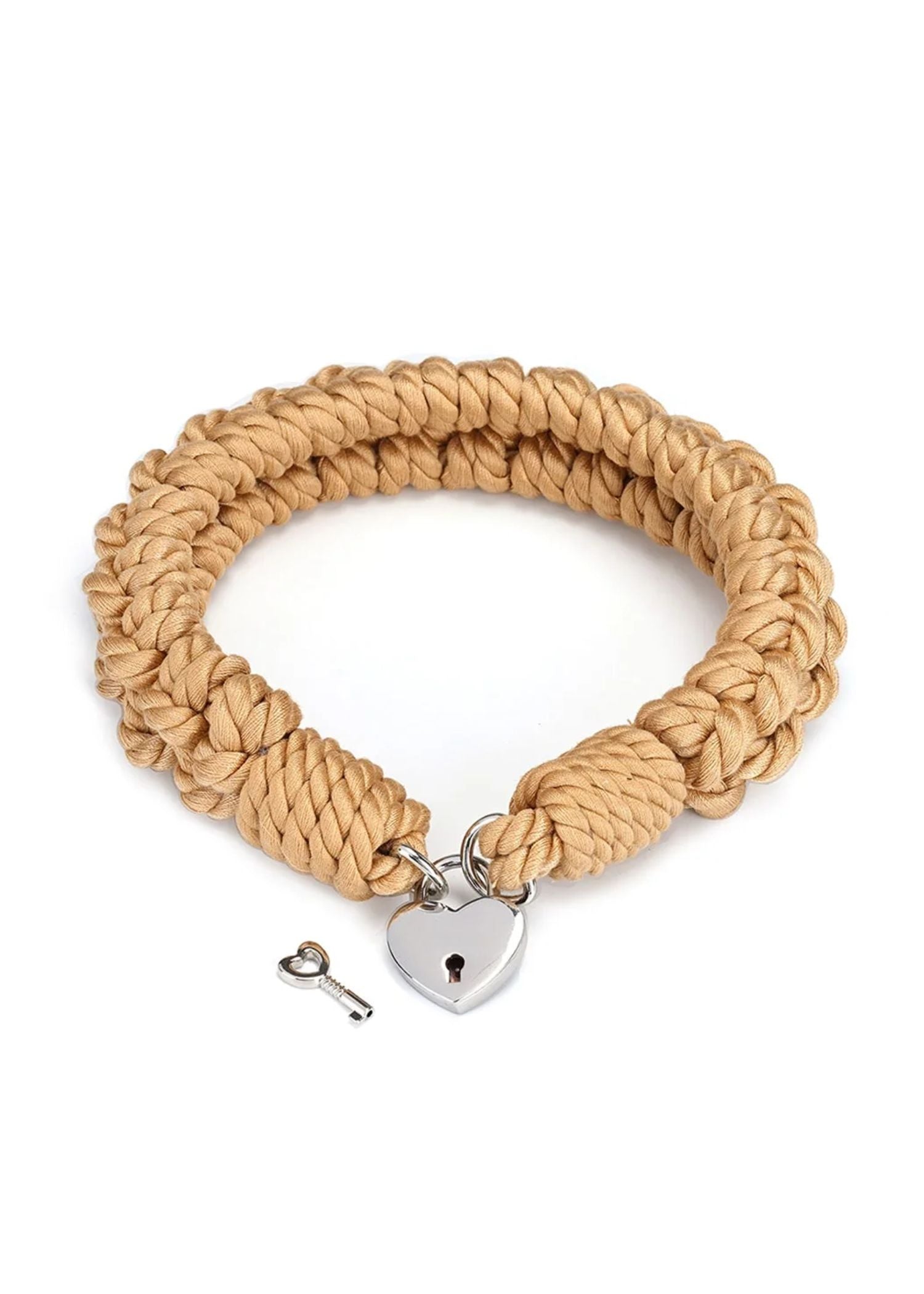 Liebe Seele Bound You II Bondage Rope with Silver Lockable Heart Padlock - BDSM Bondage Toys | Avec Amour