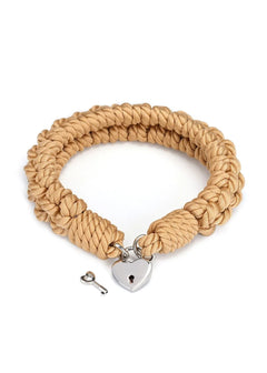Liebe Seele Bound You II Bondage Rope with Silver Lockable Heart Padlock - BDSM Bondage Toys | Avec Amour