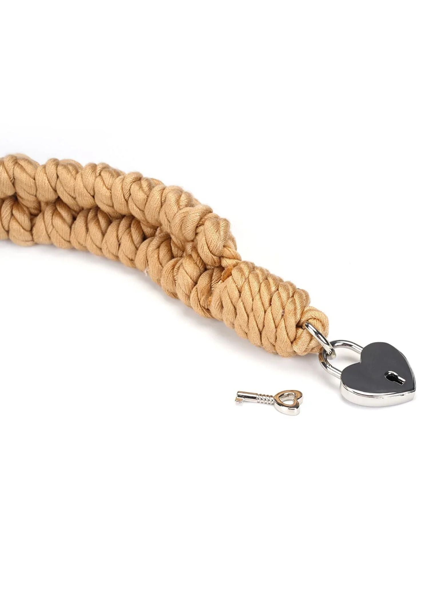 Liebe Seele Bound You II Bondage Rope with Silver Lockable Heart Padlock - BDSM Bondage Toys | Avec Amour