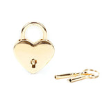 Liebe Seele Gold Heart Padlock with Key - BDSM Bondage Bedroom Fun | Avec Amour