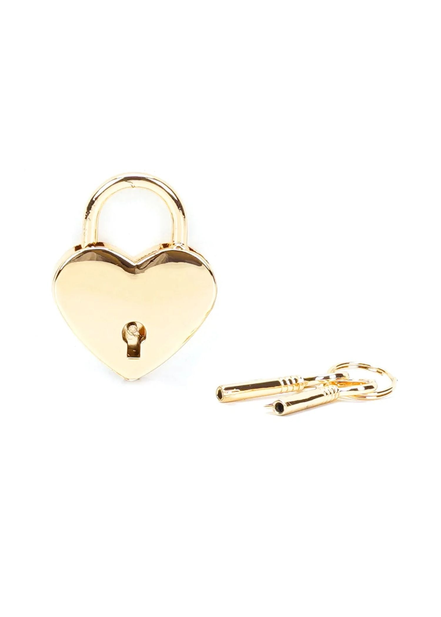 Liebe Seele Gold Heart Padlock with Key - BDSM Bondage Bedroom Fun | Avec Amour