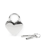 Liebe Seele Silver Heart Padlock with Key - BDSM Bondage Bedroom Fun | Avec Amour