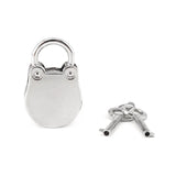 Liebe Seele Silver Padlock (Round Base) with Key - BDSM Bondage Accessory | Avec Amour