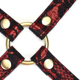 Liebe Seele Victorian Garden Red Lace Hogtie - Handcuff & Ankle Cuff Attachment - BDSM Bedroom Fun | Avec Amour Lingerie