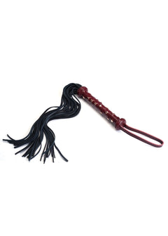 Liebe Seele Wine Red Flogger - Durable with Studded Handle - Bondage BDSM Sex Toy | Avec Amour