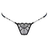 Lucky Cheeks Butterfly in Black - Luxury Mini G-String - Swarovski Embroidery Thong - Sexy Lingerie