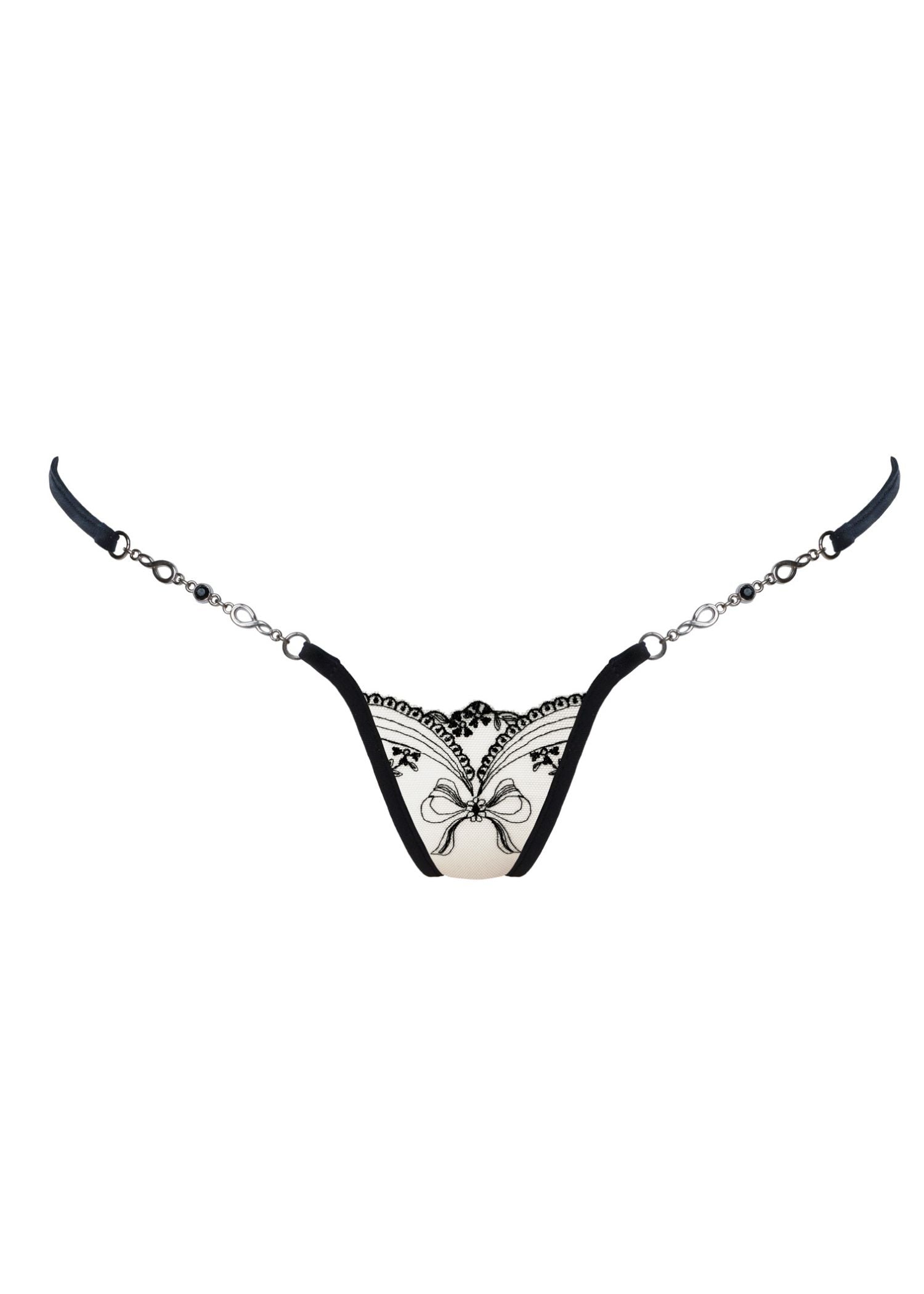 My Love Micro G-String (Black / Silver) My Love Micro G-String (Black / Silver)