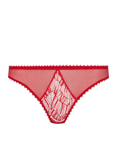 Maison Close Accroche Coeur Panty (Red) - Cutout Back Lace Underwear | Avec Amour Luxury Lingerie