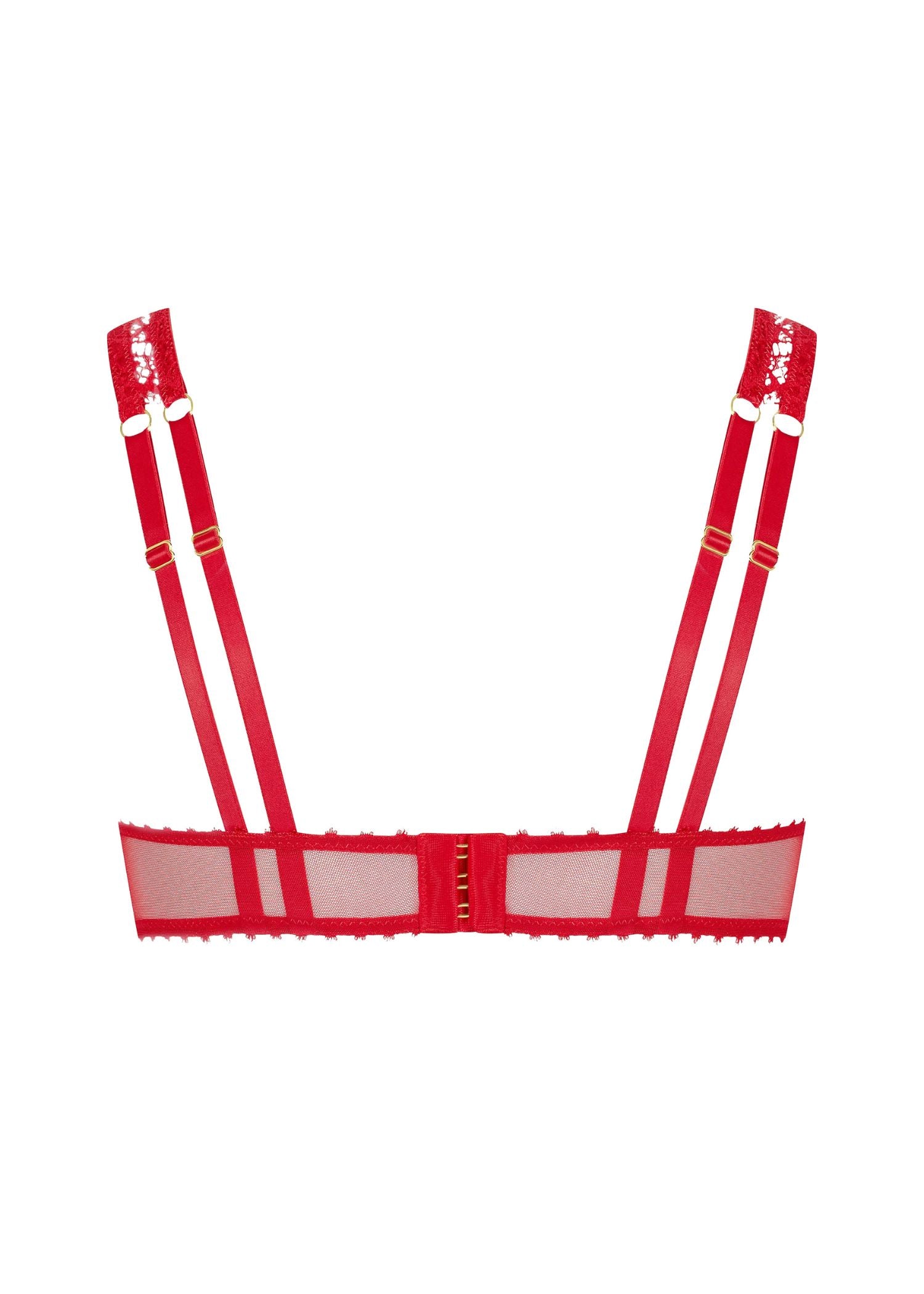 Maison Close Accroche Coeur Open Cup Bra (Red) | Avec Amour Lingerie