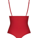 Maison Close Le Petit Secret Naked Breast Thong Body - Open Cup Bodysuit - Red Bodysuit - Avec Amour Sexy Lingerie