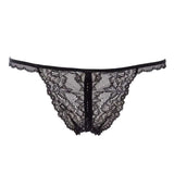Maison Close Le Petit Secret Openable Black Lace Tange - Crotchless Panty - Avec Amour Sexy Lingerie