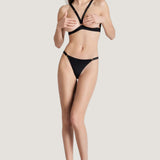 Maison Close Tapage Nocturne (Black) - Naked Triangle Bra - Cupless Bra, Open Bra, Bondage Bra | Avec Amour Sexy Lingerie