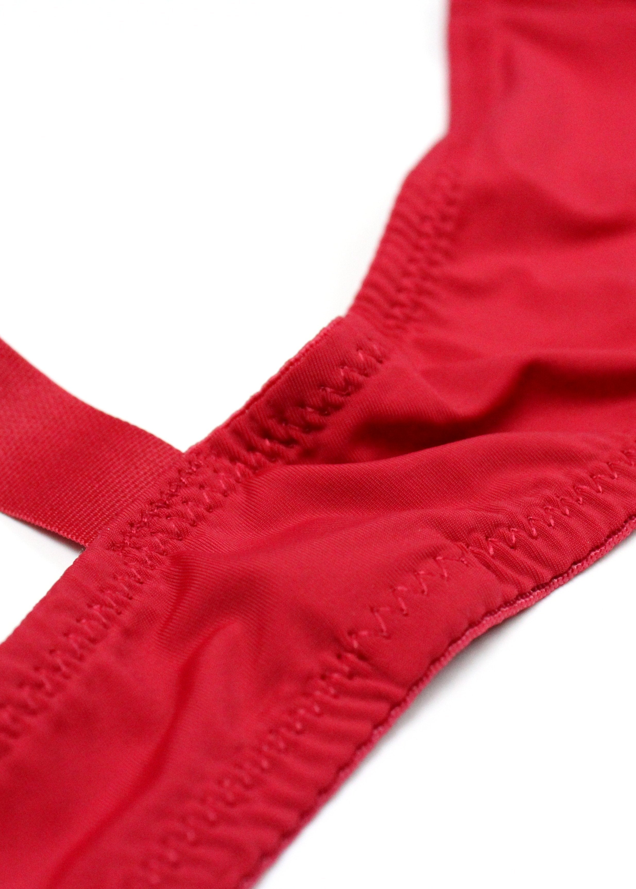Maison Close Tapage Nocturne Quarter Cup Bra (Rouge) - Open Bra, Cupless Bra | Avec Amour Sexy Lingerie