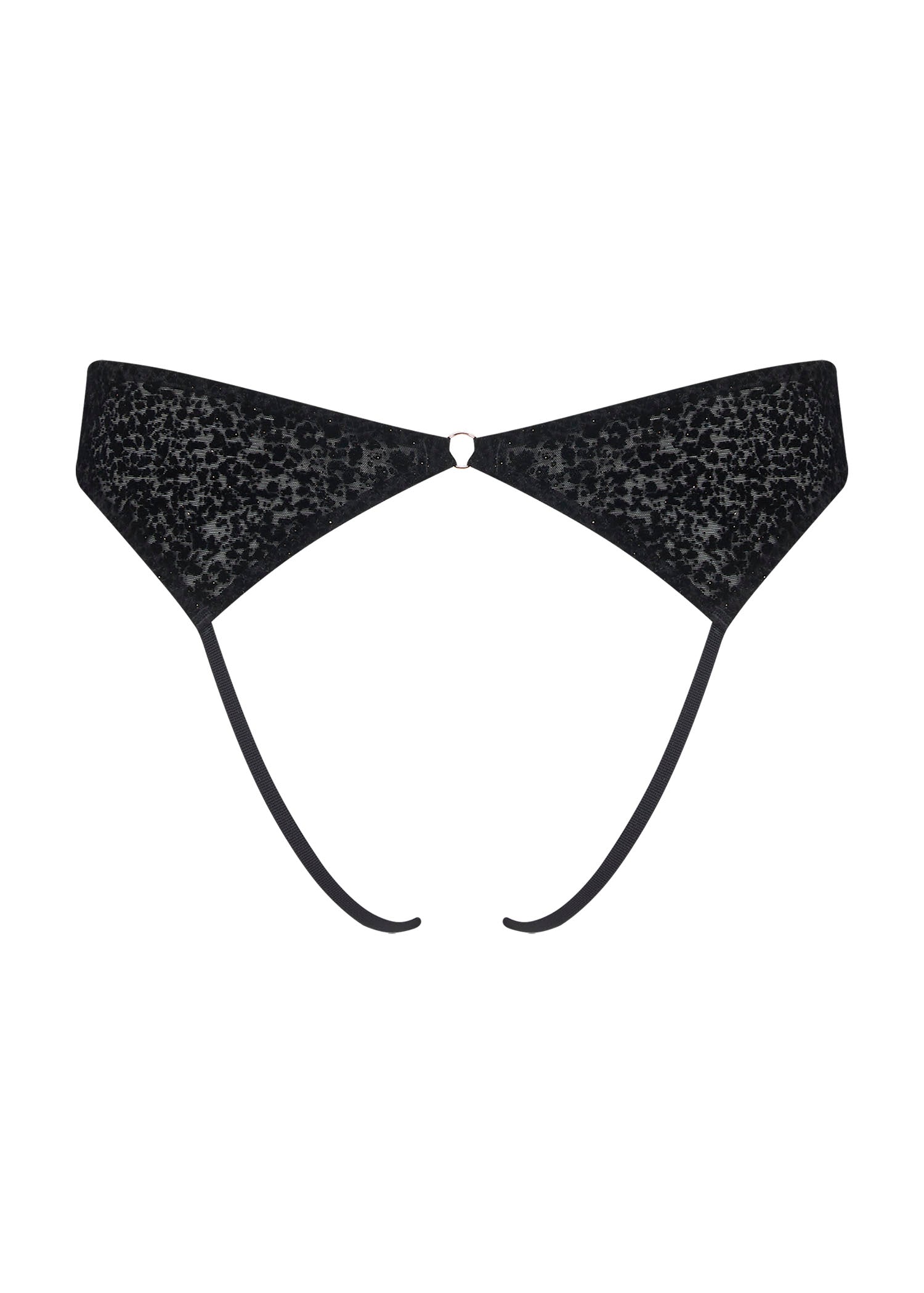 Muse by Coco de Mer Ava Open Knicker - Ouvert Panty (Black) | Avec Amour Sexy Lingerie