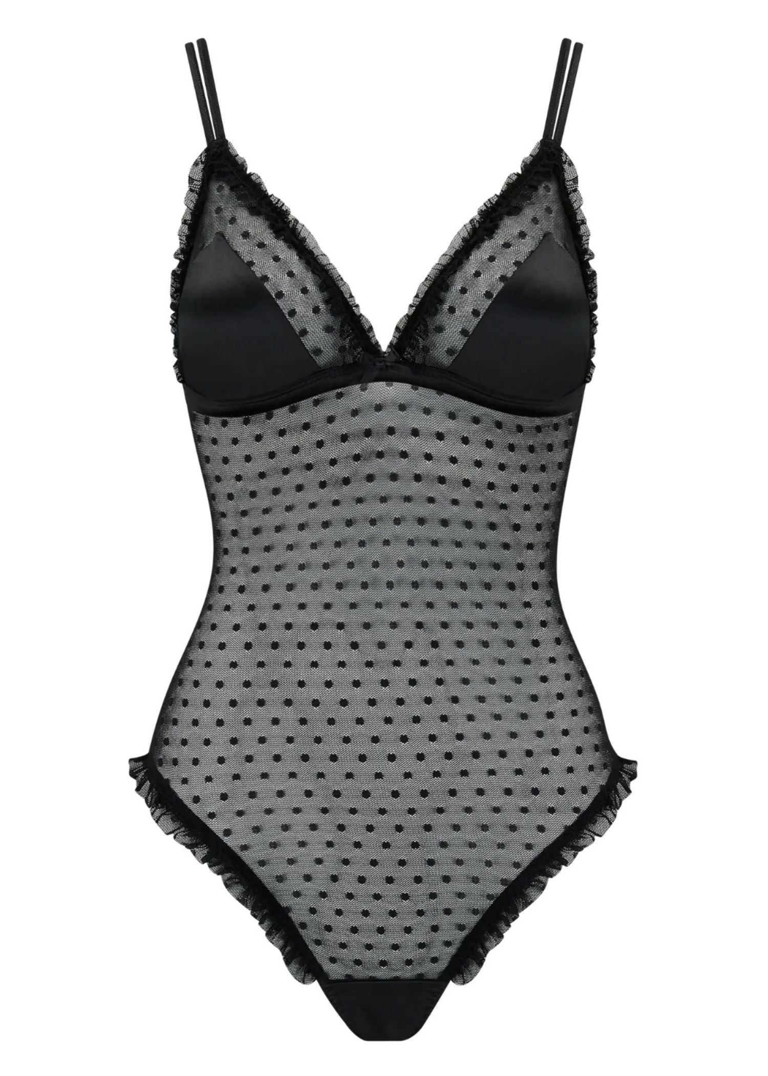 Muse by Coco de Mer - Sadie Bodysuit (Black) - Soft Lace, Silk Cups | Avec Amour Luxury Lingerie