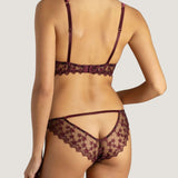 Muse by Coco de Mer Stella Plunge Bra (Plum) - Luxury Lace Lingerie | Avec Amour Sexy Lingerie
