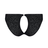 Muse by Coco de Mer Ava Brazilian Knicker - Peep Back Bottom (Black) | Avec Amour Sexy Lingerie
