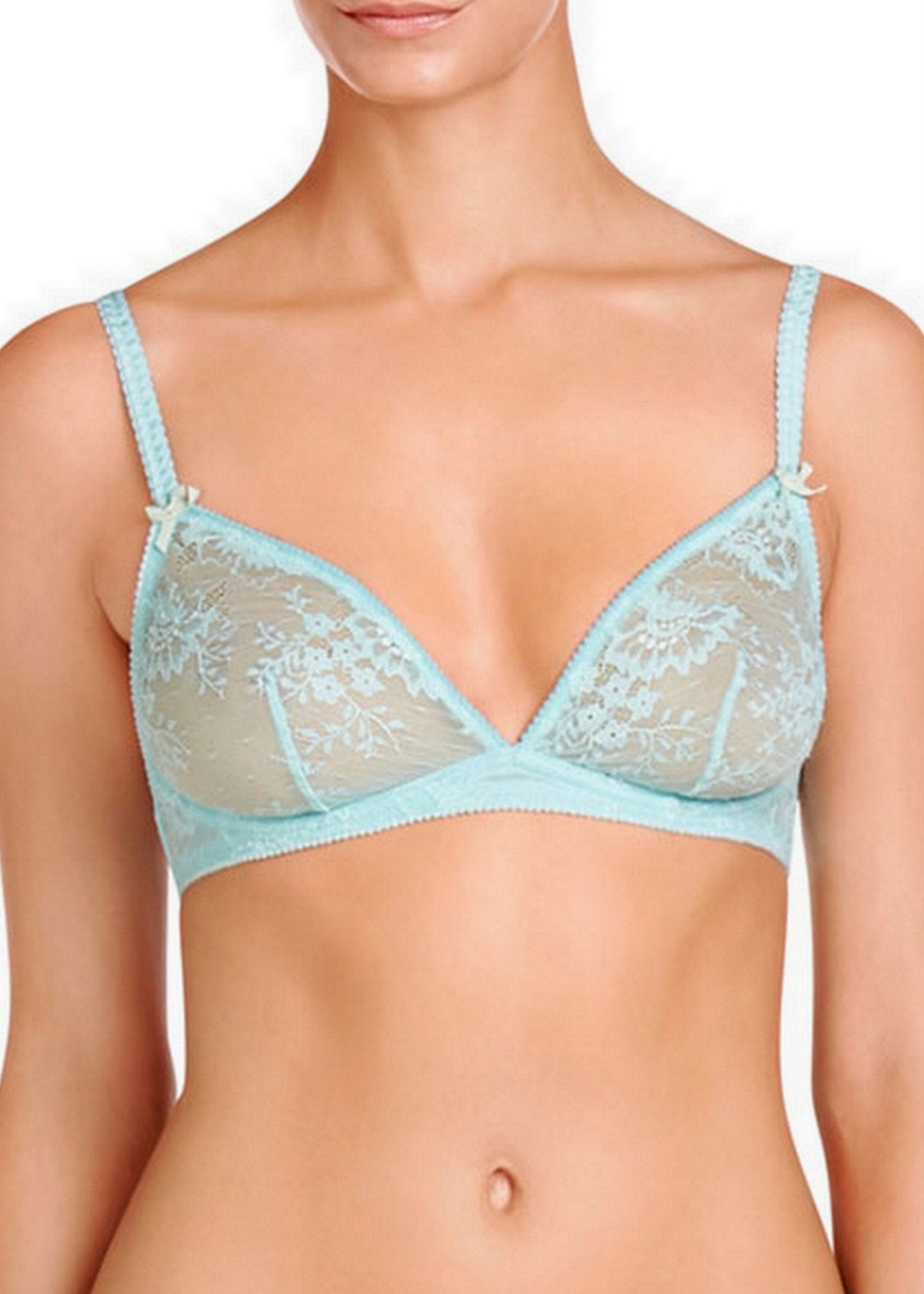 Gwyneth Gazing (TURQ) Demi Wire Bra-Bras-Stella McCartney Lingerie-AvecAmourLingerie