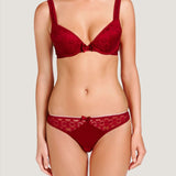 Mathilda Giggling (Carmine) Contour Plunge Bra-Bras-Stella McCartney Lingerie-AvecAmourLingerie