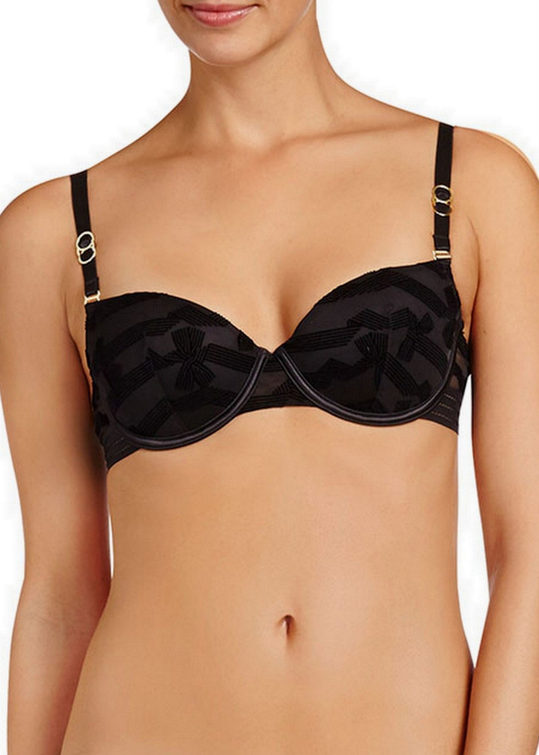 Fleur Dancing (Black) Contour Balconette-Bras-Stella McCartney Lingerie-AvecAmourLingerie