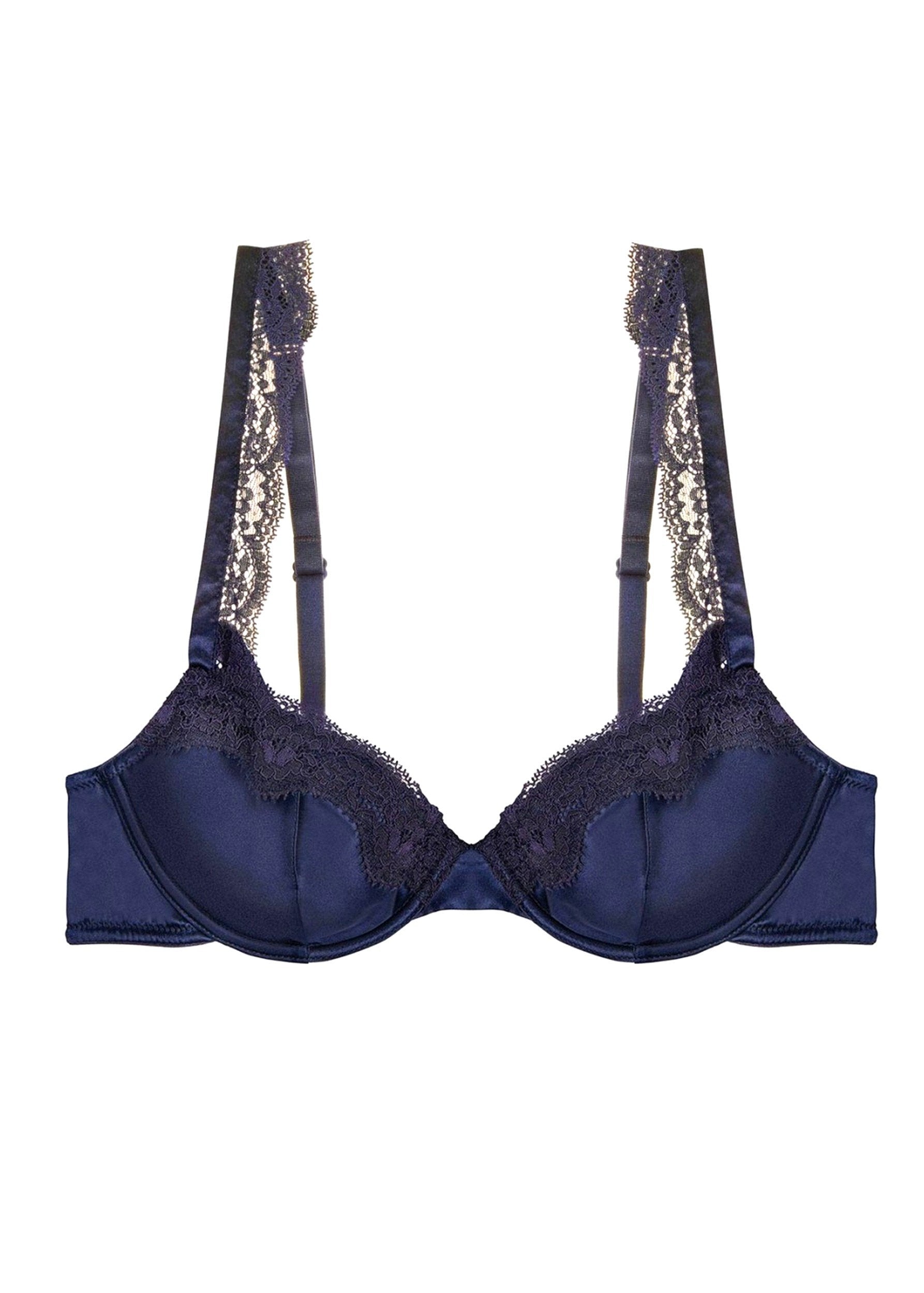 Clara Whispering Contour Balconette Bra (Dark Ink)-Bras-Stella McCartney Lingerie-AvecAmourLingerie